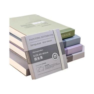 Imagem de Caderno De Desenho Mini Portátil Com 40 Folhas De Papel Cartão Branco 