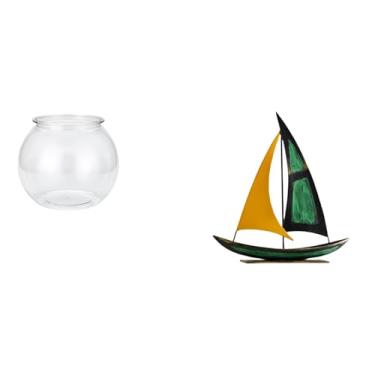 Imagem de Whtkoph Escultura Transparente de Ferro para Aquário, Ornamento Decorativo para Casa, Vaso DIY, Decoração de Mesa, Decoração Feng Shui, Estatueta Colecionável