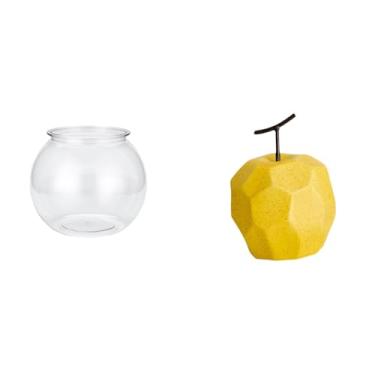 Imagem de Whtkoph Escultura Transparente de Frutas para Aquário Pequeno, Ornamento para Aquário, Vaso, Decoração de Mesa, Estátua Geométrica Colecionável