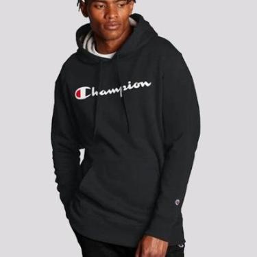 Imagem de Moletom Champion Contour Logo Preto-Masculino