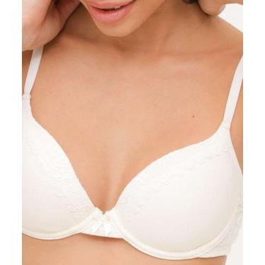 Imagem de Sutiã Push Up Com Bojo Recorte Renda Marisa-96030, 46, Off white
