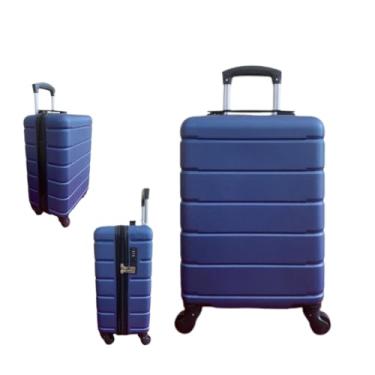 Imagem de Mala de Viagem com Rodinhas 360° Rígida com Cadeado – Tamanhos PP a G – Bagagem Resistente para Viagem(AZUL (P) - 323)