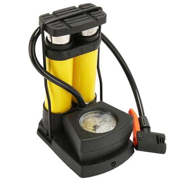 Imagem de KIMISS Bomba de pé de Cano Duplo – Inflador de Pneu de Piso de Bicicleta Portátil Multifuncional Rápido e Eficiente para Bicicletas e Carros