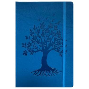 Imagem de ZXHQ Livro de senhas com abas coloridas do alfabeto A – Z gradiente, livro espiral para guardar senhas, endereço de Internet de 21,6 x 14 cm e organizador de senha de login - azul royal