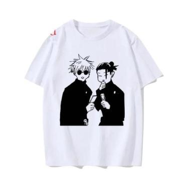 Imagem de Camiseta Gráfica De Anime Jujutsu Kaisen Gojo Satoru Yuji Itadori, Est