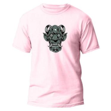 Imagem de Camiseta Basica Algodão Premium Estampada Máscara Hannya - Pavesi, Ros
