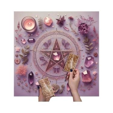 Imagem de Toalha De Mesa Estilo Boêmio Impermeável Com Nó Mágico E Pentagrama Pa