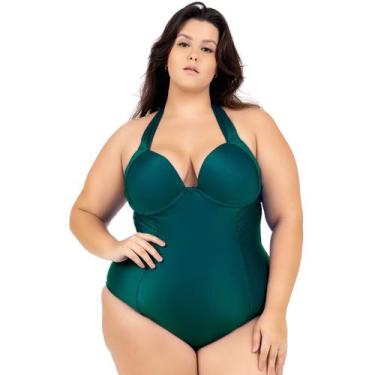 Imagem de Maiô Plus Size liso Chapa barriga Com Bojo Cortinão - Hype Modas, Body