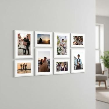 Imagem de Kit de molduras com paspatur para fotos 15x21cm e 20x30cm com vidro