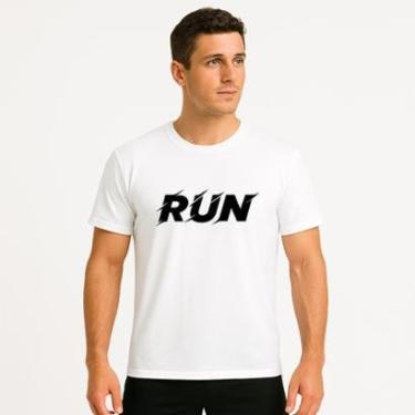 Imagem de Camiseta Corrida Caminhada Algodão Premium Macio Leve Confrtável Anti Odor RUN-Unissex