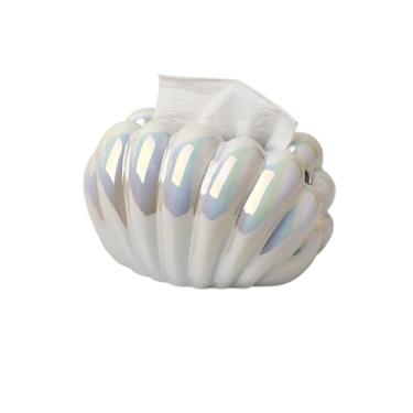 Imagem de Porta-toalhas de papel Caixa de lenços de cerâmica criativa mesa de café pintada caixa de lenços caixa de armazenamento de lenços domésticos adequada para lenços extraíveis recipiente de lenços