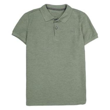Imagem de Camisa Polo Infantil Menino Essencial  Verde Musgo Ogochi-Masculino