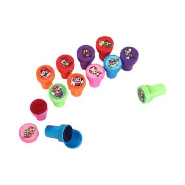 Imagem de Conjunto De 12 Carimbos Super Mario, Figuras De Ação De Anime, Carimbo