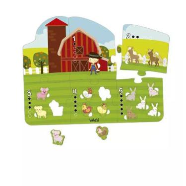 Imagem de Quebra Cabeça Gigante - Contando Até 5 - 6030 - Babebi