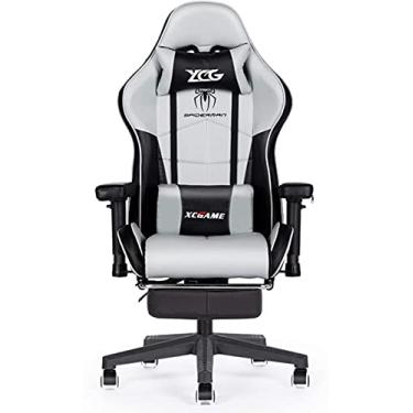 Imagem de Cadeira executiva ergonômica PC cadeira executiva estilo corrida cadeira de escritório com apoio de braço acolchoado apoio lombar apoio lombar e apoio para os pés - vermelho B 80 x 32 x 59 cm (cor