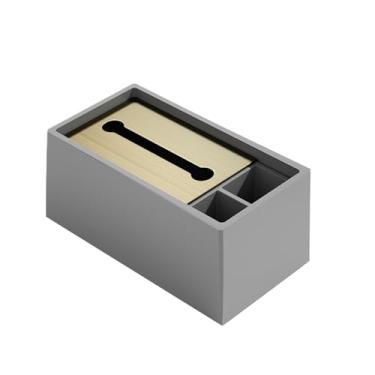 Imagem de Caixa de toalhas Caixa de papel multifuncional para mesa centro e sala estar com controle remoto caixa para armazenamento lenços Organizador para Home(Dark gray)