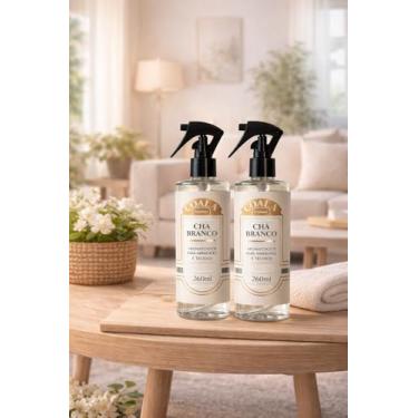 Imagem de Kit 2 Home Spray Chá Branco Coala 260ml Aromatizador de Ambientes e Tecidos Perfume para Casa Neutraliza Odores