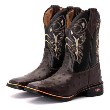 Imagem de Bota Texana Western Country Bico Quadrado Rodeio Peão - Campero, Ltg, 