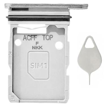 Imagem de Ubrokeifixit Suporte de bandeja de cartão SIM único Galaxy A36 5G A366U1 de substituição para Samsung Galaxy A36 5G SM-A366U A366W A366U1 A366B A366E, com pino de ejeção (A366U-branco)