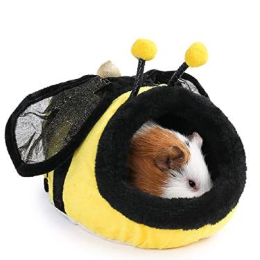 Imagem de Cama de algodão pelúcia para pequenos animais acessórios gaiola casa habitat macia confortável quente lavável chinchila ouriço porquinho-da-índia dragão barbudo hamster furão