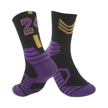 Imagem de Meias Profissionais De Basquete Masculinas, Rápido Secagem, Respirávei