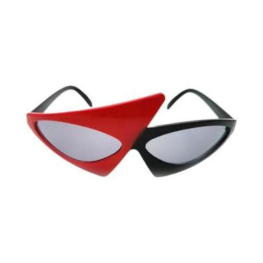 Imagem de Óculos De Sol Vintage Verde E Vermelho 2023 Moda Unissex Hip Hop Festa