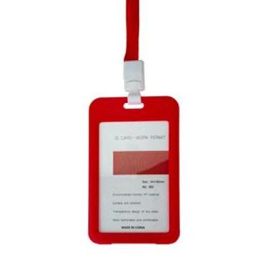 Imagem de Porta Crácha Retrátil Credencial Vertical  Para Cartão de Identificaçã