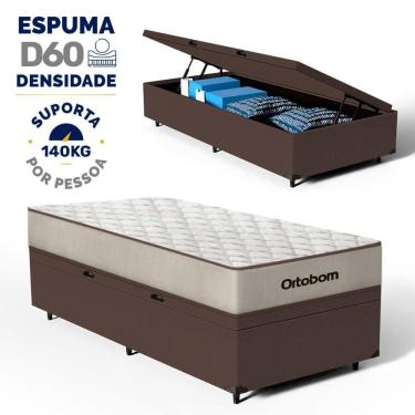 Imagem de Cama Box Baú com Colchão de Espuma D60 Ortobom Force Dream Solteiro 88cm