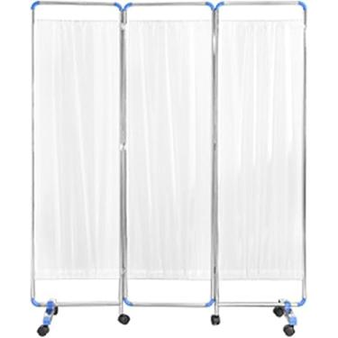 Imagem de Divisórias de sala de privacidade dobráveis - Divisória independente de aço inoxidável para clínicas, hospitais, salões e escritórios - Portátil, durável, fácil de limpar