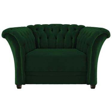 Imagem de Poltrona Decorativa Chesterfield Sofia Suede Verde