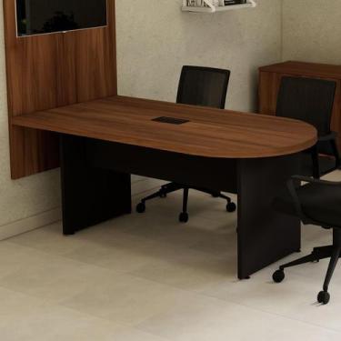 Imagem de Mesa de Reunião 1,80m para 5 Pessoas c/ 1 Caixa de Tomadas Canto Esque