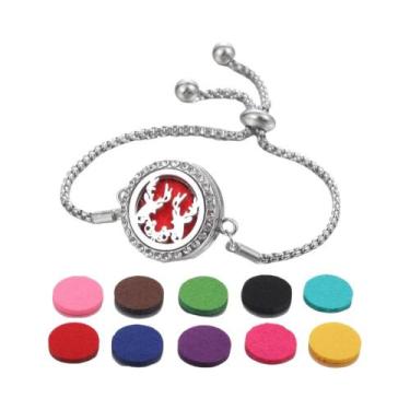 Imagem de Pulseira De Aromaterapia Árvore Da Vida Com Difusor De Óleo Essencial 