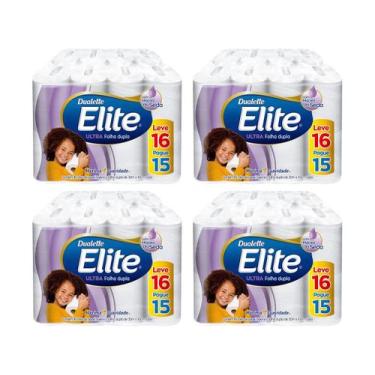 Imagem de Kit Papel Higiênico Folha Dupla Elite Ultra - 4 Pacotes com 16 Unidade