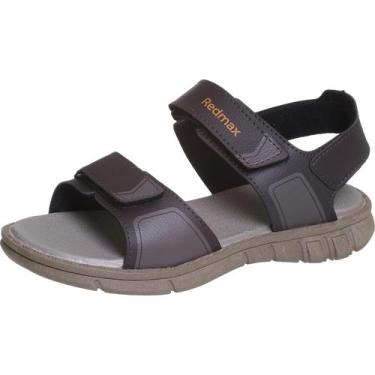 Imagem de Sandália Infantil Preta Masculina Confortável - REDMAX, Marrom claro, 