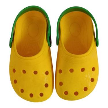 Imagem de Sandália Fechada Jogos Liso Infantil Copa Brasil Leve Confortável, Ama