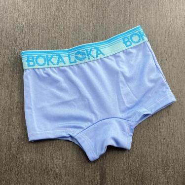 Imagem de Cueca Boxer Feminina Infantil Cor:Azul BebêTamanho:M - Saulo Lingerie,