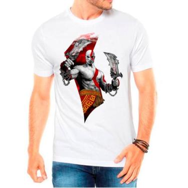 Imagem de Camiseta kratos god of war games jogos camisa masculina lançamento 02 