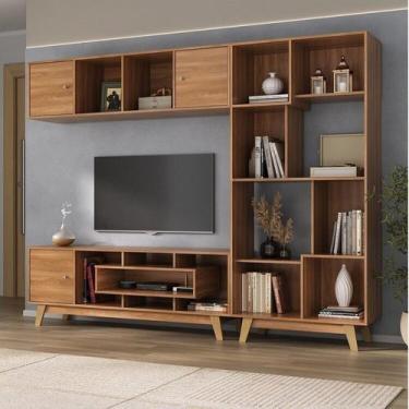 Imagem de Estante Home para Tv até 65 Polegadas 181cmx235,5cm com 3 Portas Visio