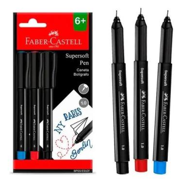 Imagem de Caneta Faber Castell SuperSoft Pen 1.0mm c/ 3 Cores