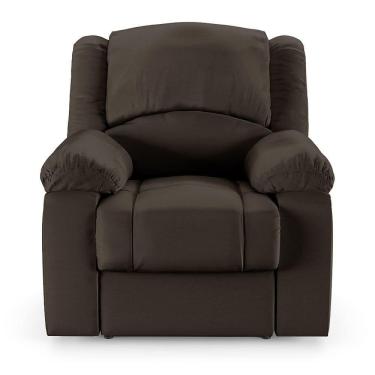 Imagem de Poltrona Do Papai Reclinável Sala De Cinema Barcelona Touch Usb Pu Marrom