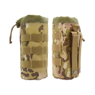 Imagem de Bolsa Tática MOLLE Para Garrafa De Água Com Cordão E Fundo Em Malha Pa