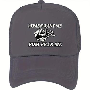 Imagem de Boné de beisebol genérico Womens Wants Me Fishs Fears Me Anime - Yiwei