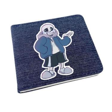 Imagem de Carteira, bolsa de moedas, couro, bifold, sem Undertale Anime - Yiweis