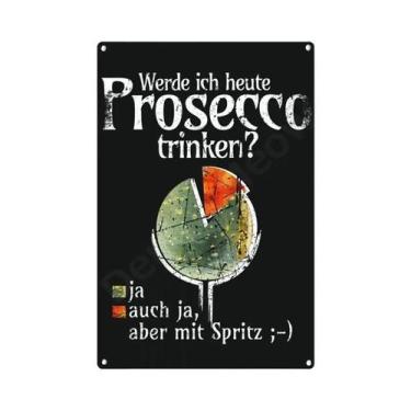 Imagem de Placa De Metal Vintage Prosecco: Decoração Para Pub E Bar, Arte De Par