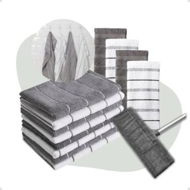 Imagem de ISKILO 6 Super Pano Chão Microfibra Grande 80x50 Panão Limpeza (cores sortidas)