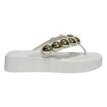 Imagem de Chinelo Petite Jolie Hit PJ7139 White/Ouro-Feminino