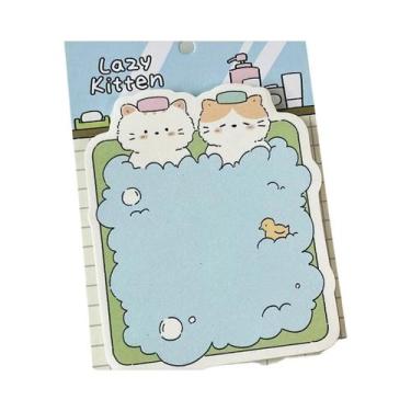 Imagem de Blocos De Notas Adesivos Multifuncionais Com Ilustração De Gato Fofo E