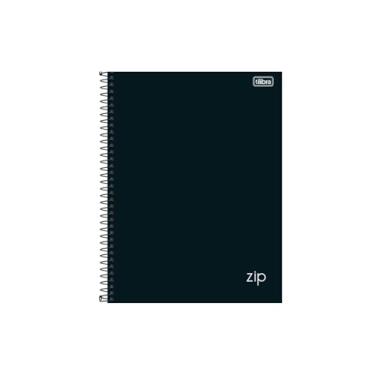 Imagem de Caderno Espiral Capa Dura Universitário 10 Matérias Zip Preto 160 Folhas, Tilibra, 305421
