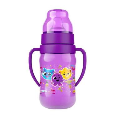 Imagem de Super Copo de Treinamento Infantil 300ml Com Alça e Bico Flexível Bolo