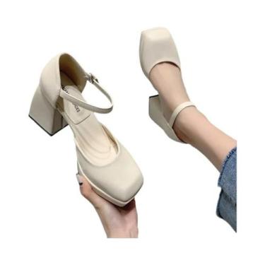 Imagem de Sapatos Elegantes De Plataforma Com Salto Grosso À Prova d'Água Para M